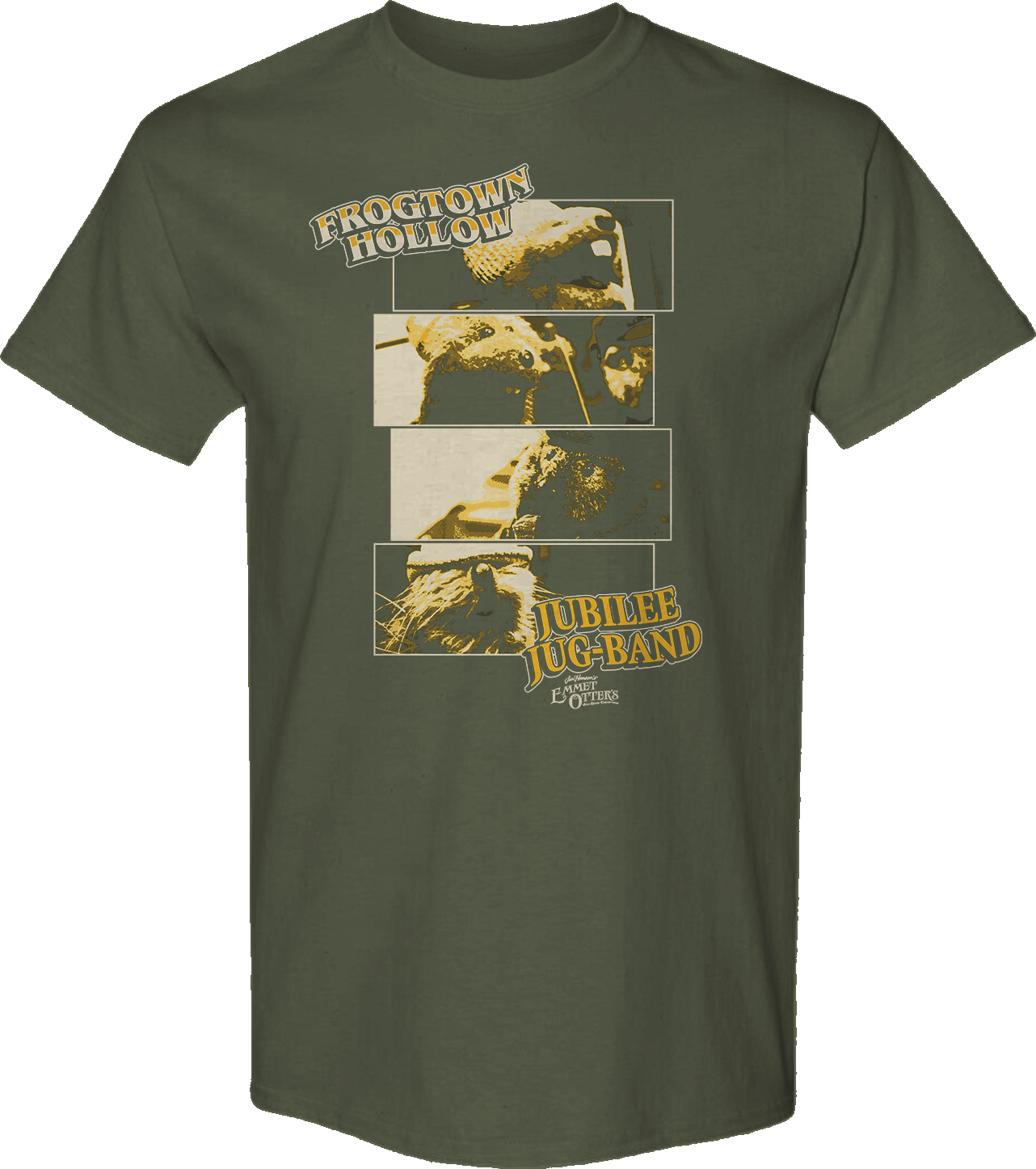 Frogtown Hollow Jubilee Jug-Band Collage Emmet Otter T-Shirt Hoodie, Sweatshirt | CiraTrend.com (Image 1)
