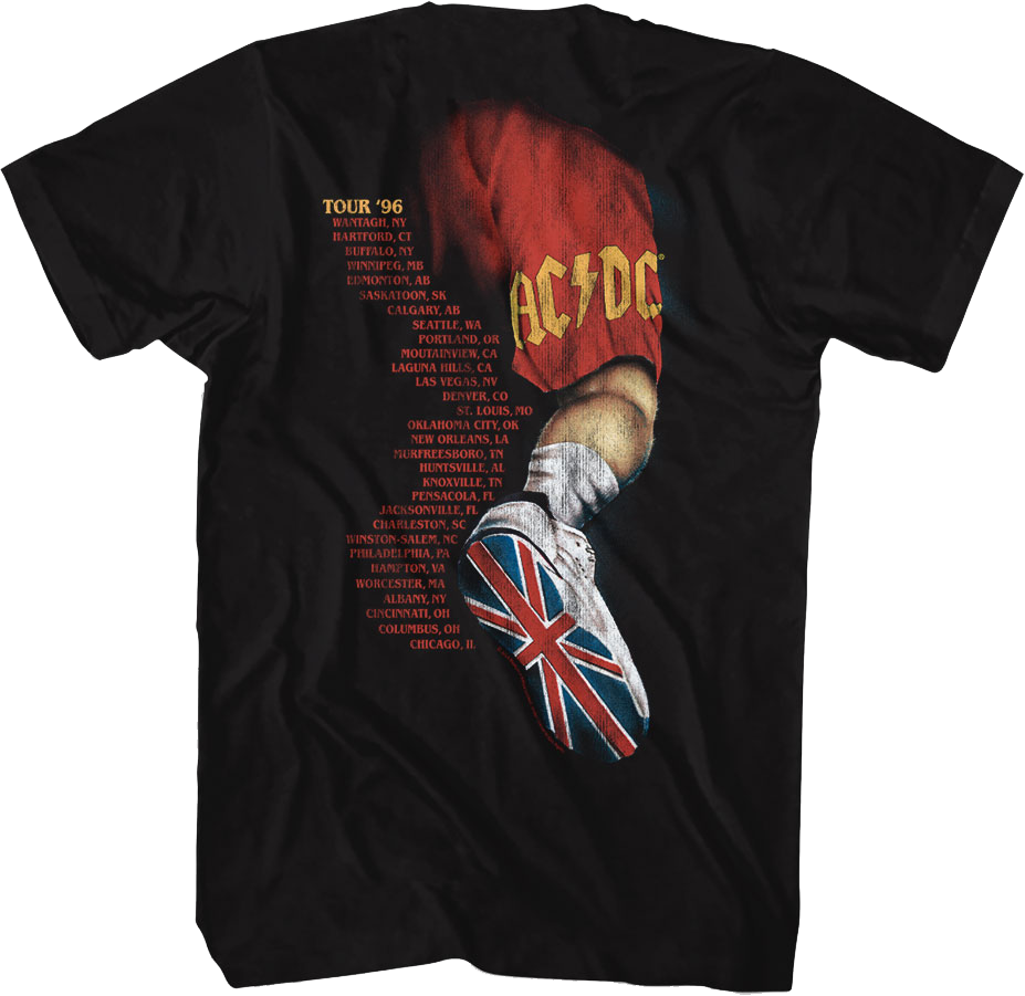 Front & Back 1996 Tour ACDC Shirt Hoodie, Sweatshirt | CiraTrend.com (Image 3)