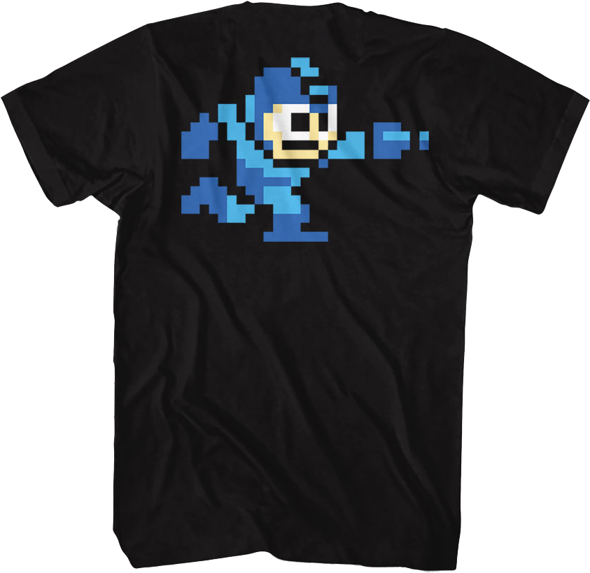 Front & Back 8-Bit Mega Man T-Shirt Hoodie, Sweatshirt | CiraTrend.com (Image 1)