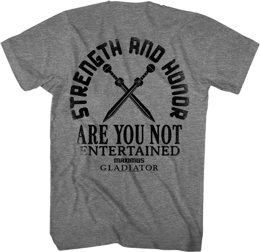 Front & Back Are You Not Entertained Gladiator T-Shirt Hoodie, Sweatshirt | CiraTrend.com (Image 3)