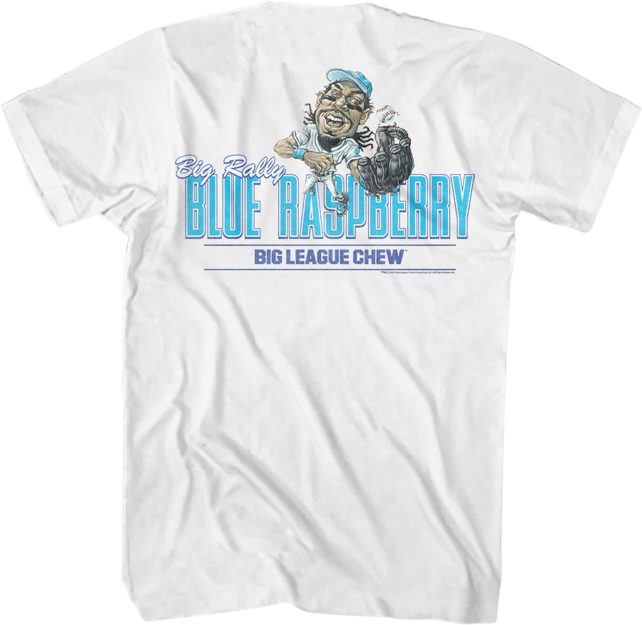 Front & Back Big Rally Blue Raspberry Big League Chew T-Shirt Hoodie, Sweatshirt | CiraTrend.com (Image 1)