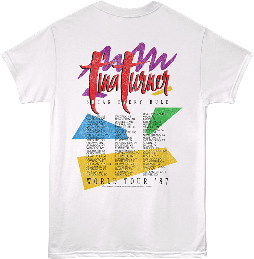 Front & Back Break Every Rule World Tour '87 Tina Turner T-Shirt Hoodie, Sweatshirt | CiraTrend.com (Image 3)