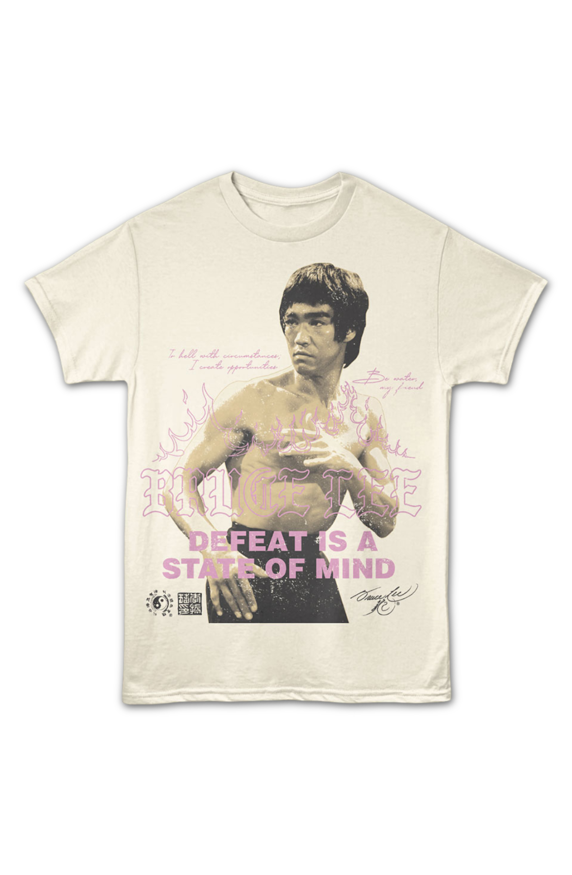 Front & Back Defeat Is A State Of Mind Bruce Lee T-Shirt Hoodie, Sweatshirt | CiraTrend.com (Image 2)