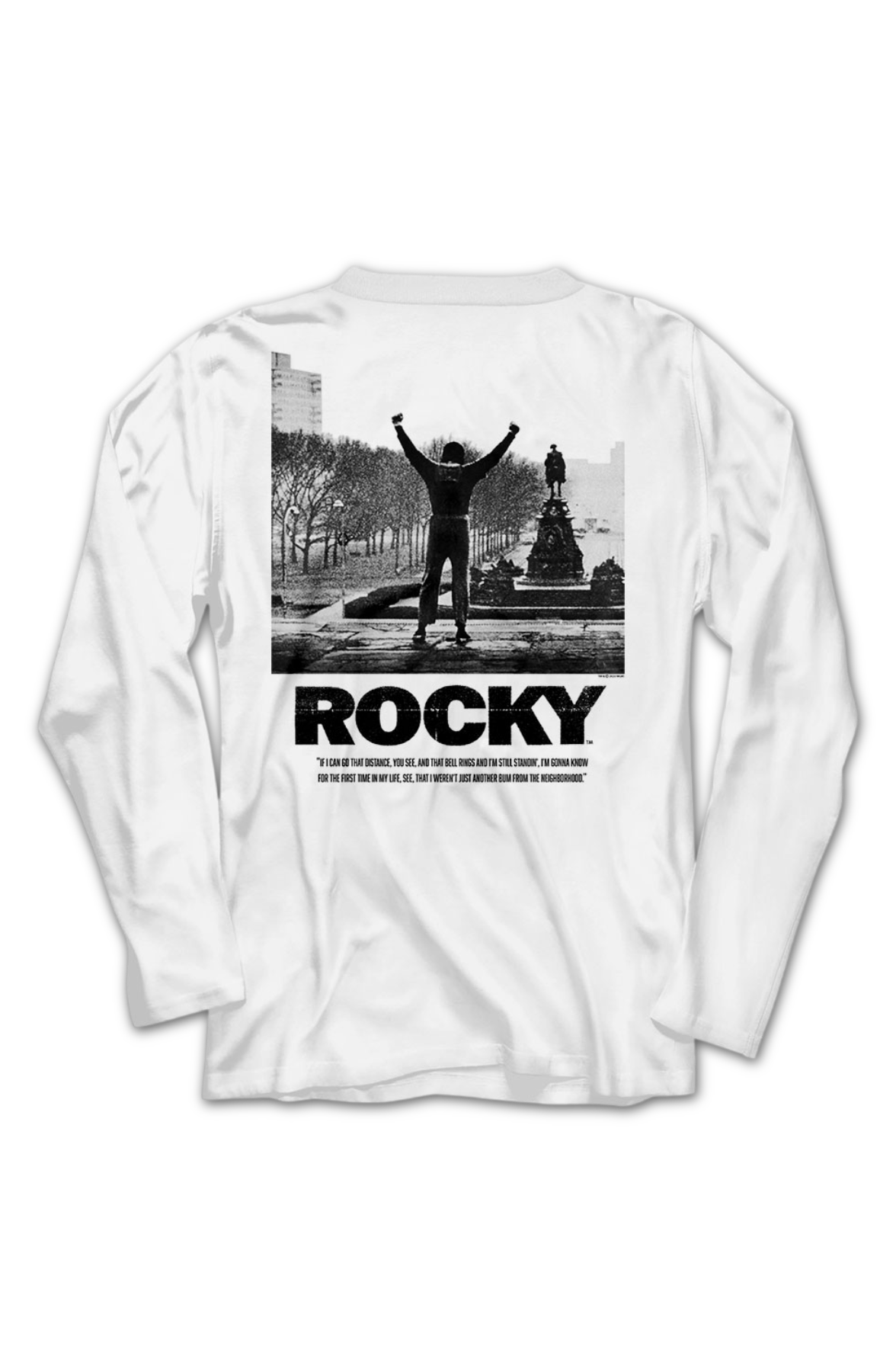 Front & Back Go The Distance Rocky Long Sleeve Shirt Hoodie, Sweatshirt | CiraTrend.com (Image 2)