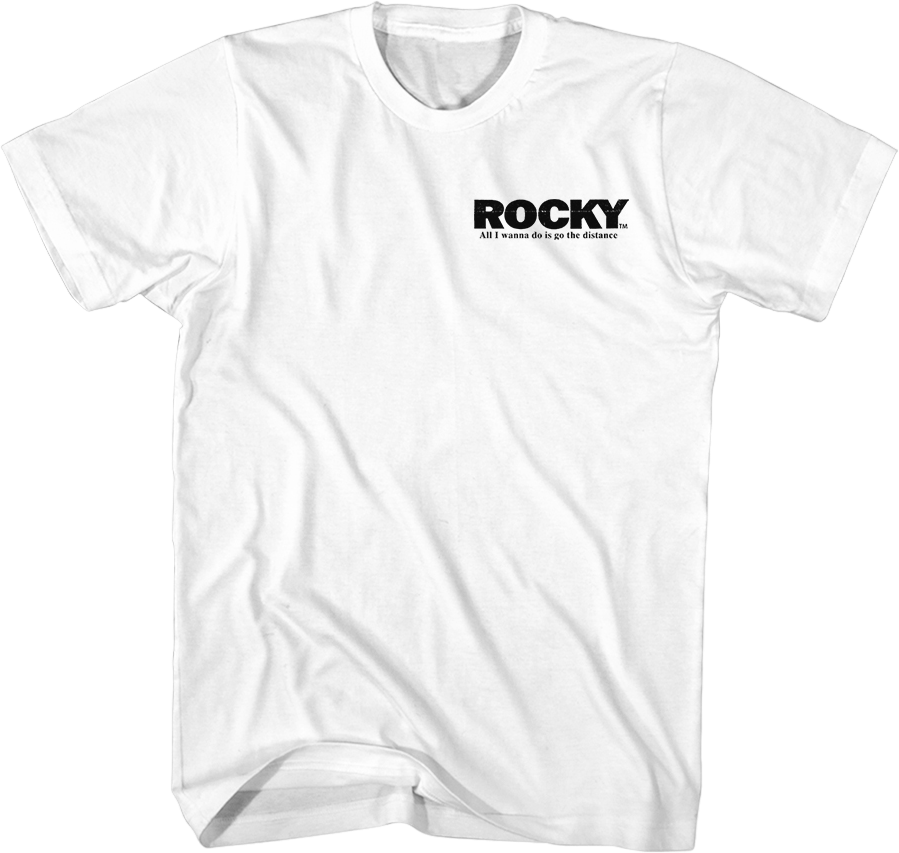 Front & Back Go The Distance Rocky T-Shirt Hoodie, Sweatshirt | CiraTrend.com (Image 3)