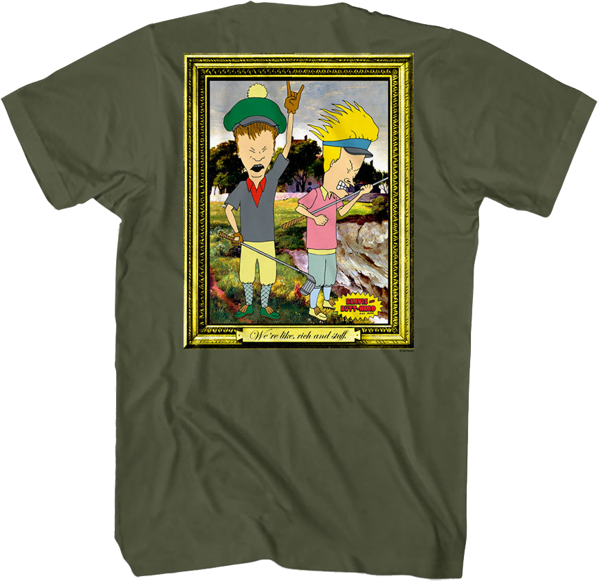 Front & Back Golf Photo Beavis And Butt-Head T-Shirt Hoodie, Sweatshirt | CiraTrend.com (Image 1)