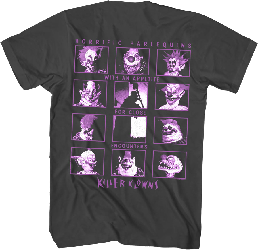 Front & Back Close Encounters Killer Klowns From Outer Space T-Shirt Hoodie, Sweatshirt | CiraTrend.com (Image 1)