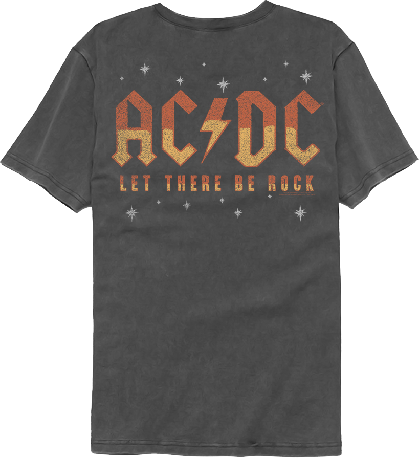 Front & Back Let There Be Rock ACDC Comfort Colors Brand T-Shirt Hoodie, Sweatshirt | CiraTrend.com (Image 3)