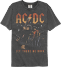 Front & Back Let There Be Rock ACDC Comfort Colors Brand T-Shirt Hoodie, Sweatshirt | CiraTrend.com (Image 1)