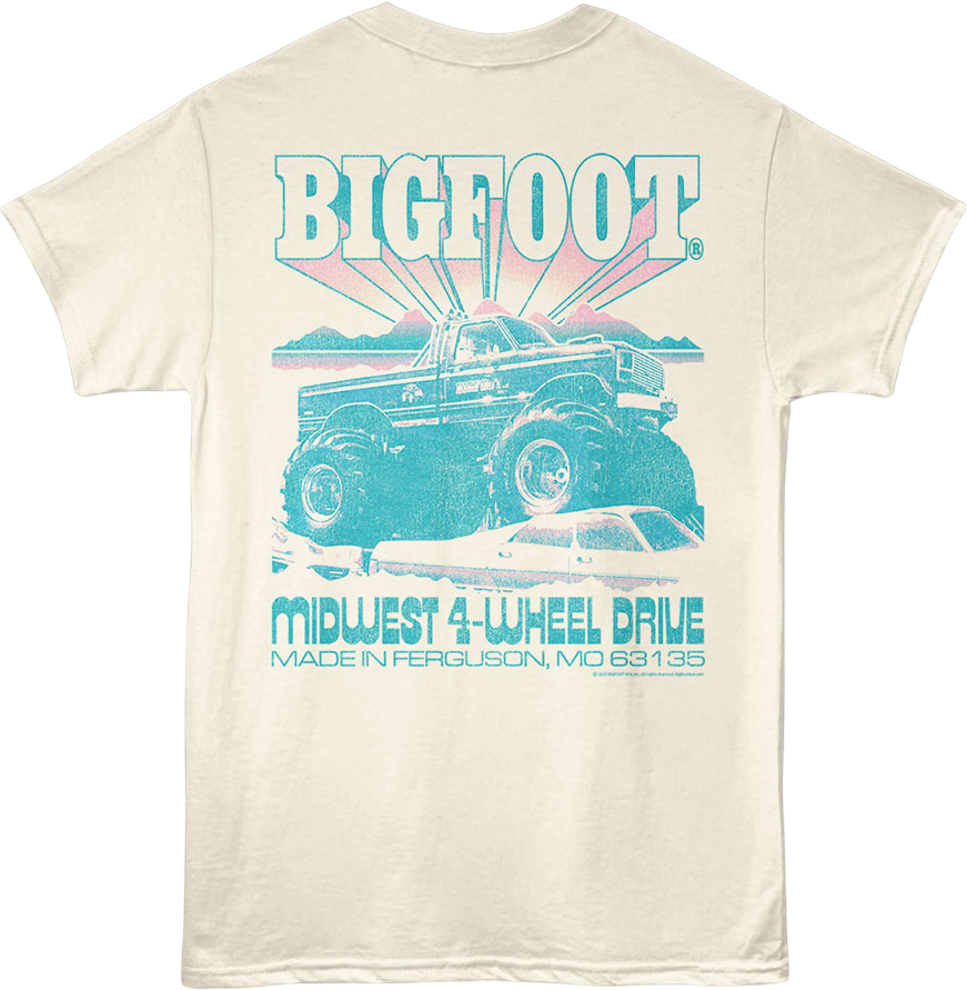 Front & Back Midwest 4-Wheel Drive Bigfoot T-Shirt Hoodie, Sweatshirt | CiraTrend.com (Image 1)