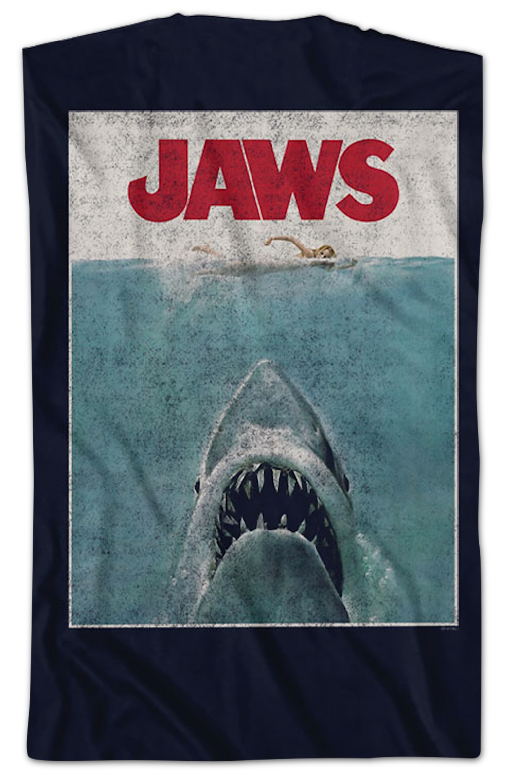 Front & Back Movie Poster Jaws T-Shirt Hoodie, Sweatshirt | CiraTrend.com (Image 2)