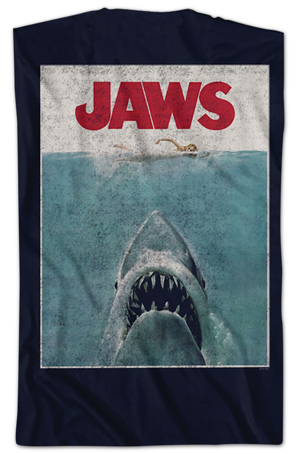 Front & Back Movie Poster Jaws T-Shirt Hoodie, Sweatshirt | CiraTrend.com (Image 2)