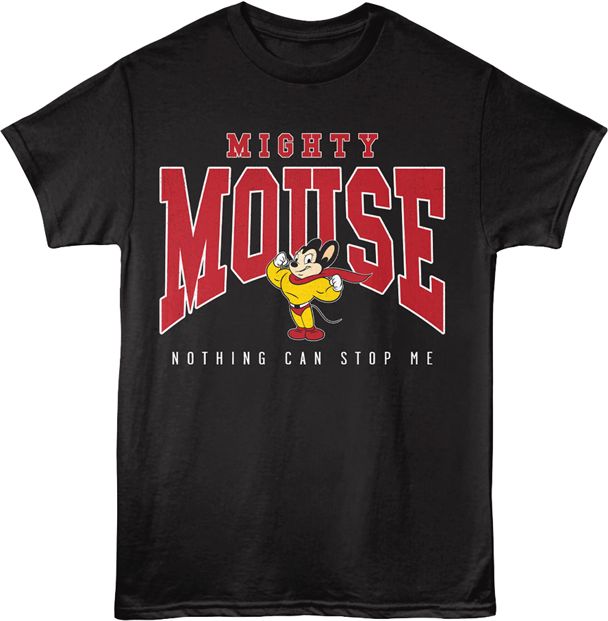 Front & Back Nothing Can Stop Me Mighty Mouse T-Shirt Hoodie, Sweatshirt | CiraTrend.com (Image 1)