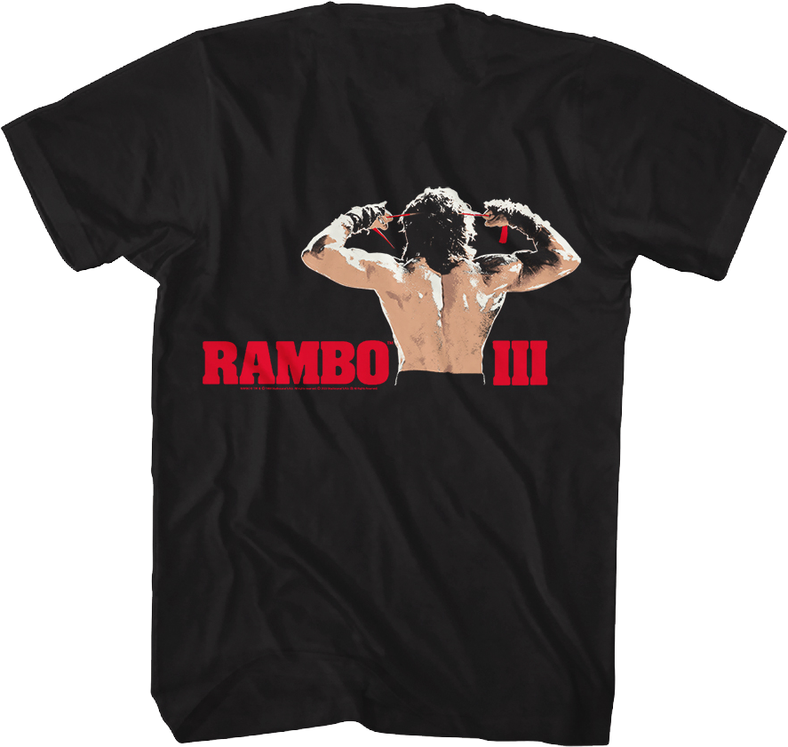 Front & Back Rambo III T-Shirt Hoodie, Sweatshirt | CiraTrend.com (Image 1)
