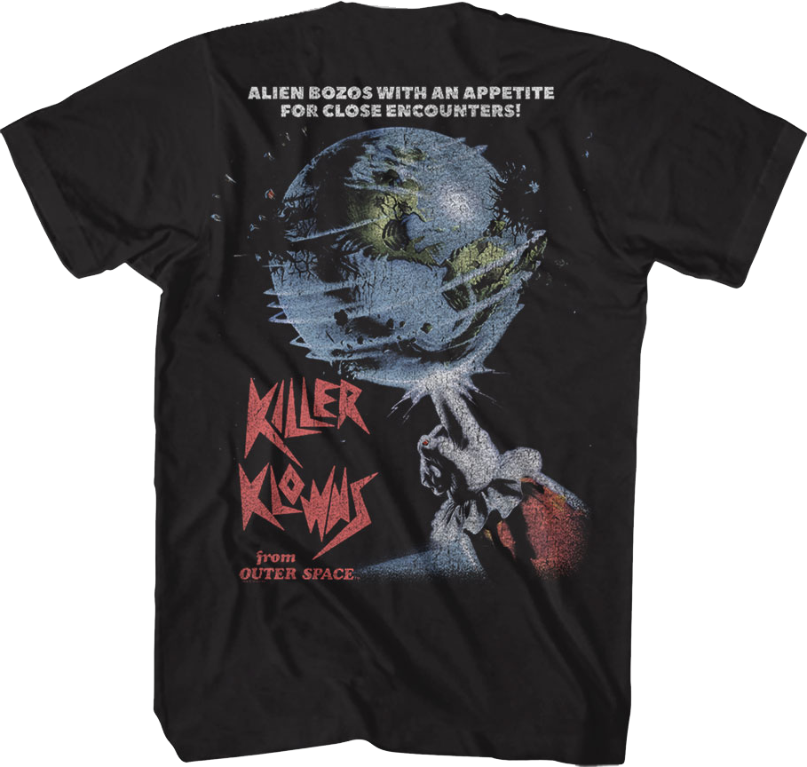 Front & Back Retro Alien Bozos Killer Klowns From Outer Space T-Shirt Hoodie, Sweatshirt | CiraTrend.com (Image 3)
