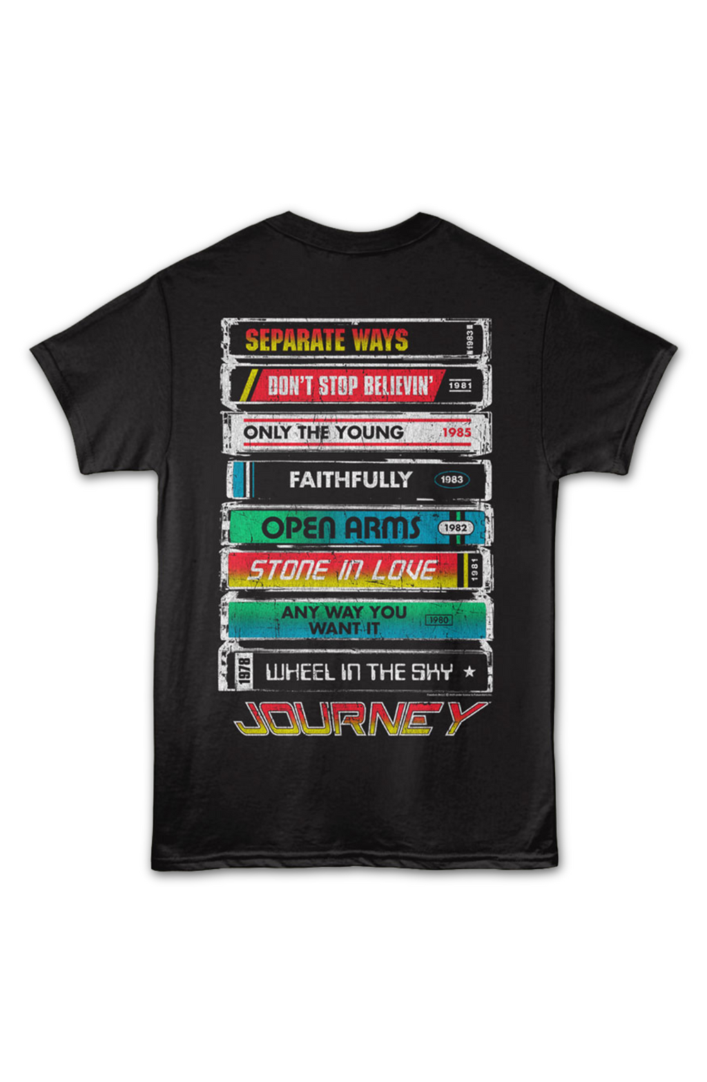 Front & Back Single Cassettes Journey T-Shirt Hoodie, Sweatshirt | CiraTrend.com (Image 2)