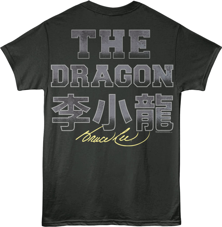 Front & Back The Dragon Bruce Lee T-Shirt Hoodie, Sweatshirt | CiraTrend.com (Image 3)
