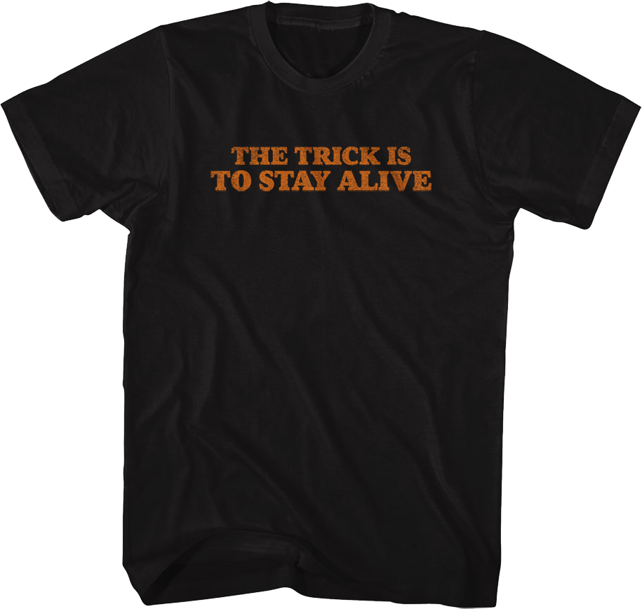 Front & Back The Trick Is To Stay Alive Halloween T-Shirt Hoodie, Sweatshirt | CiraTrend.com (Image 1)