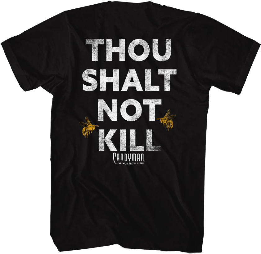 Front & Back Thou Shalt Not Kill Candyman T-Shirt Hoodie, Sweatshirt | CiraTrend.com (Image 1)