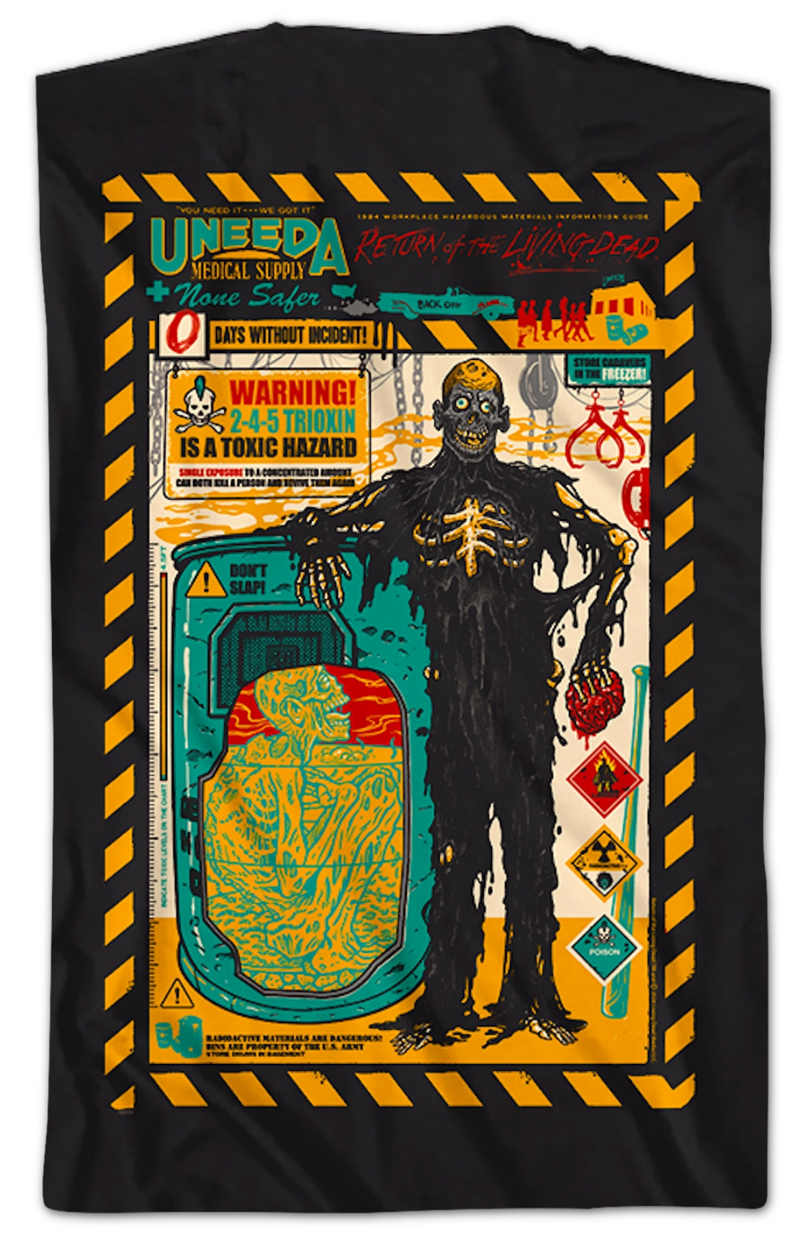 Front & Back Uneeda None Safer Return Of The Living Dead T-Shirt Hoodie, Sweatshirt | CiraTrend.com (Image 2)
