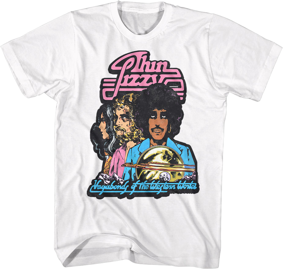 Front & Back Vagabonds of the Western World Thin Lizzy T-Shirt Hoodie, Sweatshirt | CiraTrend.com (Image 1)