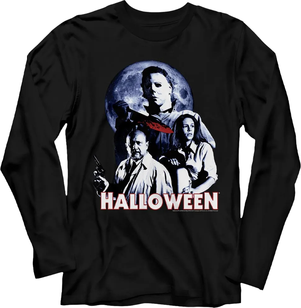 Full Moon Halloween Long Sleeve Shirt Hoodie, Sweatshirt | CiraTrend.com (Image 1)