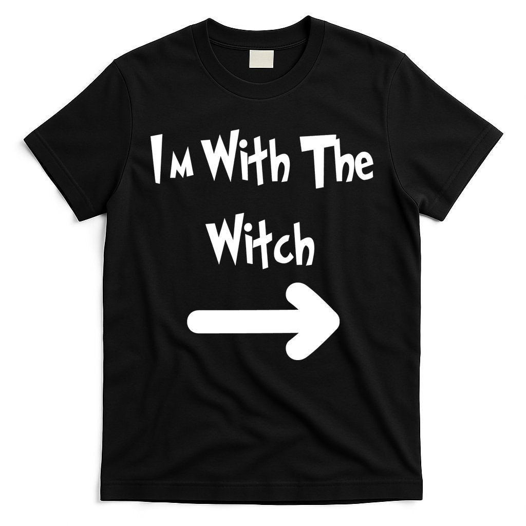 Funny Halloween I'm With The Witch T-Shirt