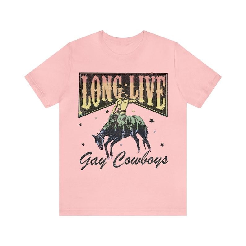 gay cowboys shirt | western retro lgbtq pride shirt | gay cowgirl | queer cowboy | trans cowboy | boho vintage style |...