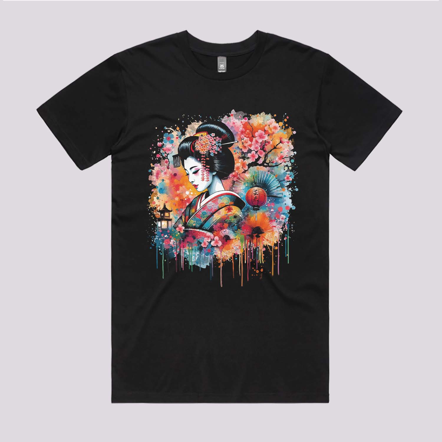 Geiko Watercolor T-Shirt Hoodie, Sweatshirt | CiraTrend.com (Image 2)