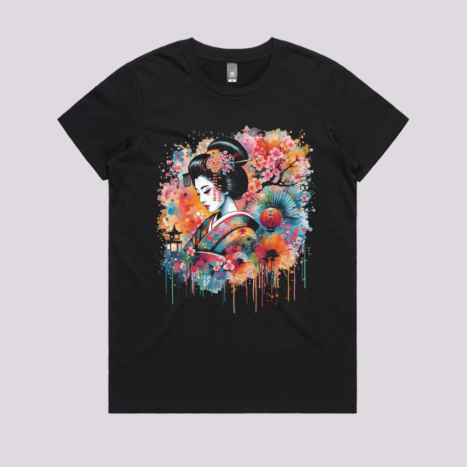 Geiko Watercolor T-Shirt Hoodie, Sweatshirt | CiraTrend.com (Image 3)