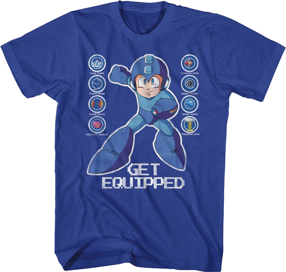Get Equipped Mega Man T-Shirt Hoodie, Sweatshirt | CiraTrend.com (Image 1)