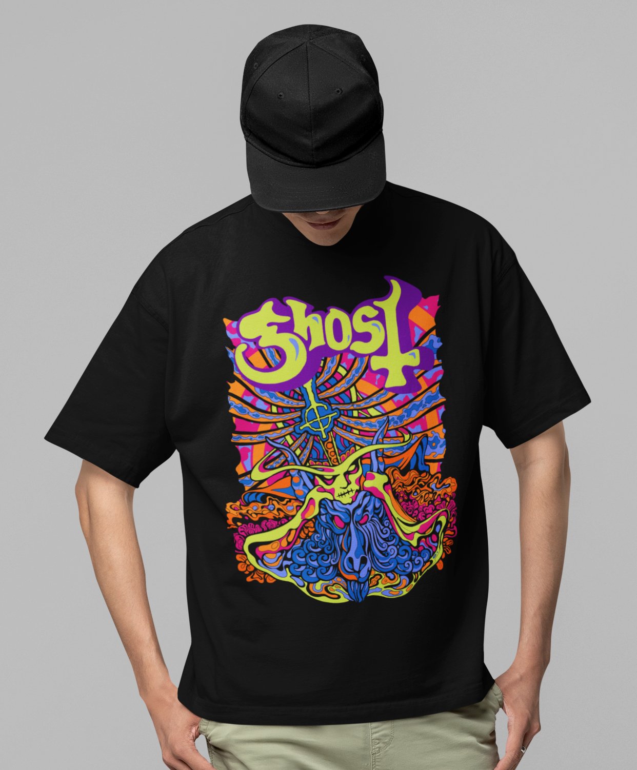 Ghost - Stained Glass Jumbo Print T-Shirt Hoodie, Sweatshirt | CiraTrend.com (Image 2)
