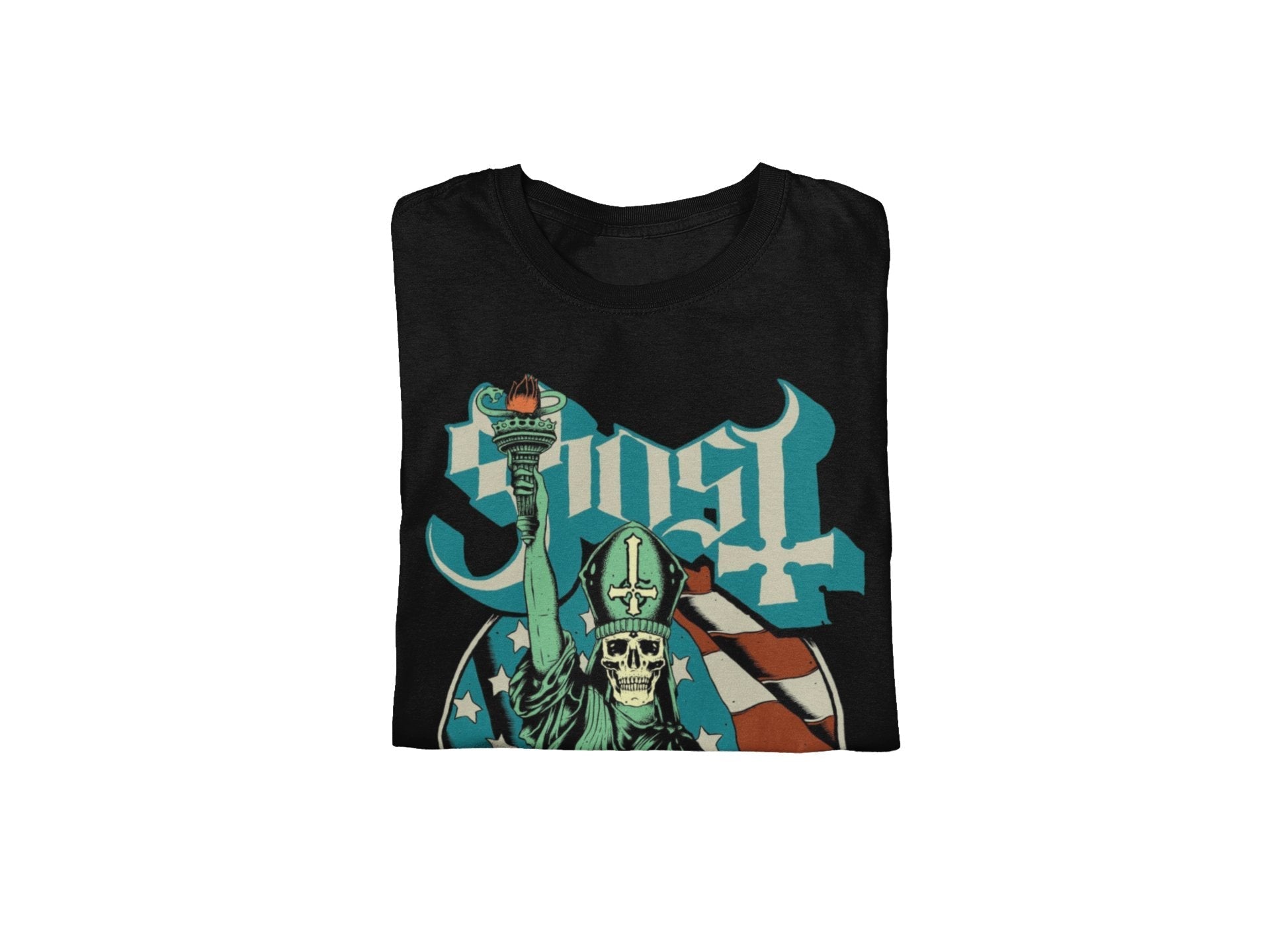 Ghost - Statue of Liberty Jumbo Print T-Shirt Hoodie, Sweatshirt | CiraTrend.com (Image 3)