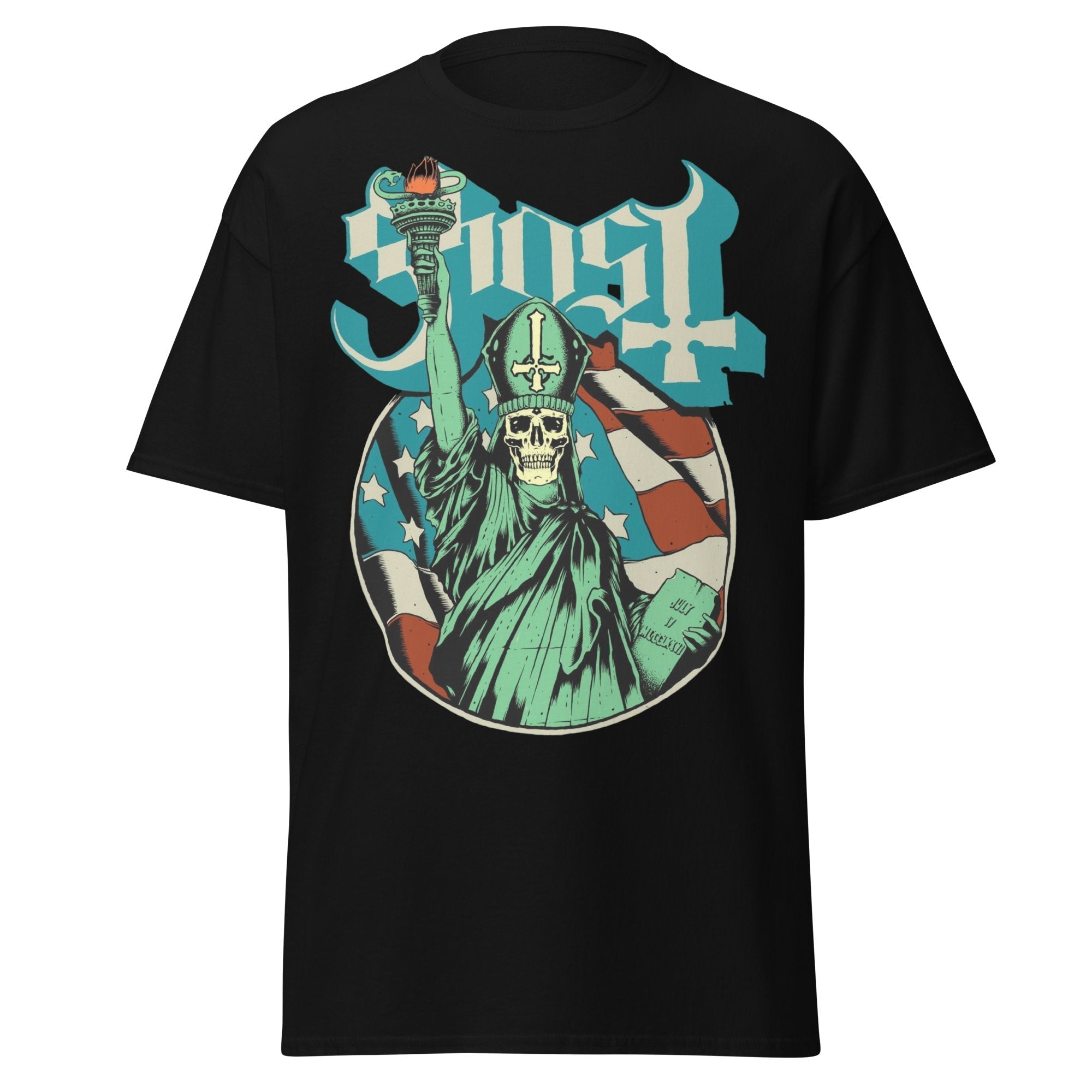 Ghost - Statue of Liberty Jumbo Print T-Shirt Hoodie, Sweatshirt | CiraTrend.com (Image 1)