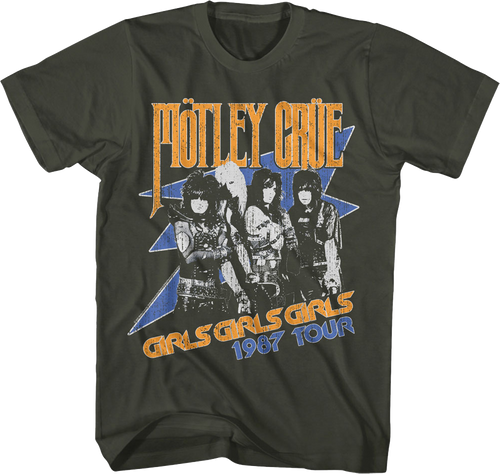 Girls Girls Girls 1987 Tour Motley Crue T-Shirt Hoodie, Sweatshirt | CiraTrend.com (Image 1)