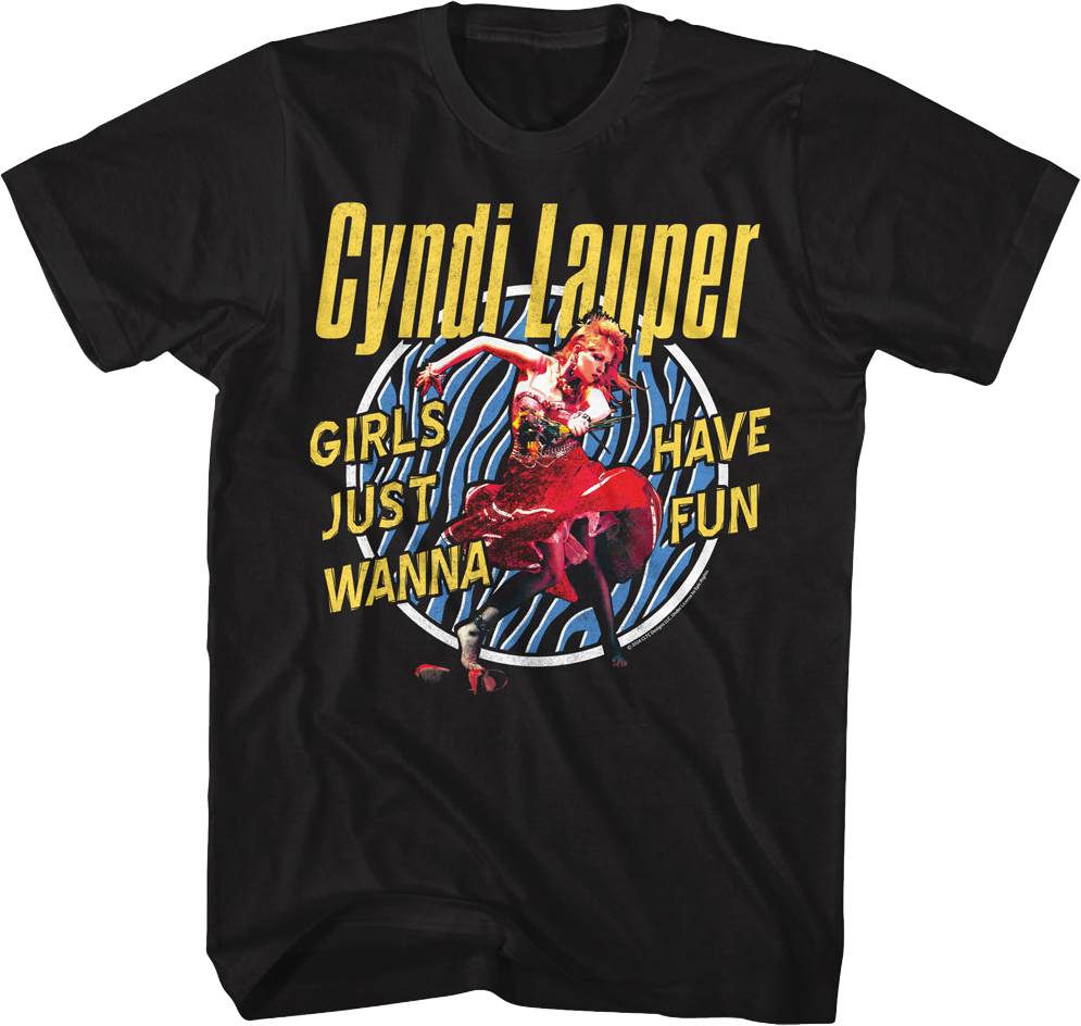 Girls Just Wanna Have Fun Cyndi Lauper T-Shirt Hoodie, Sweatshirt | CiraTrend.com (Image 1)