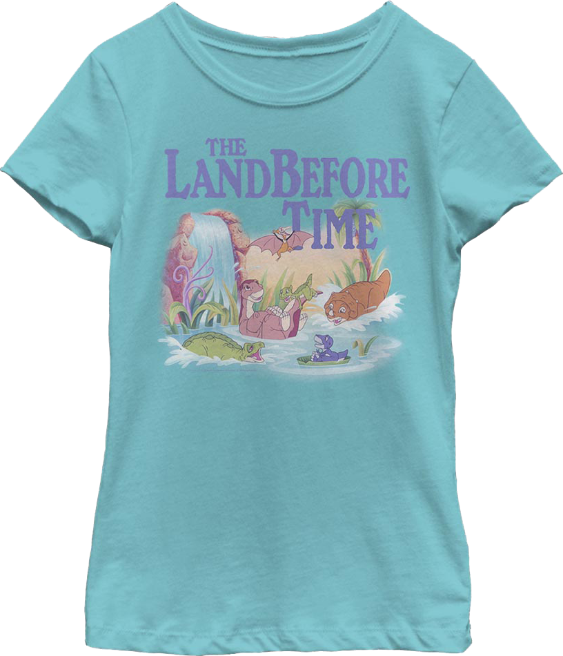 Girls Youth Prehistoric Splash Land Before Time Shirt Hoodie, Sweatshirt | CiraTrend.com (Image 1)