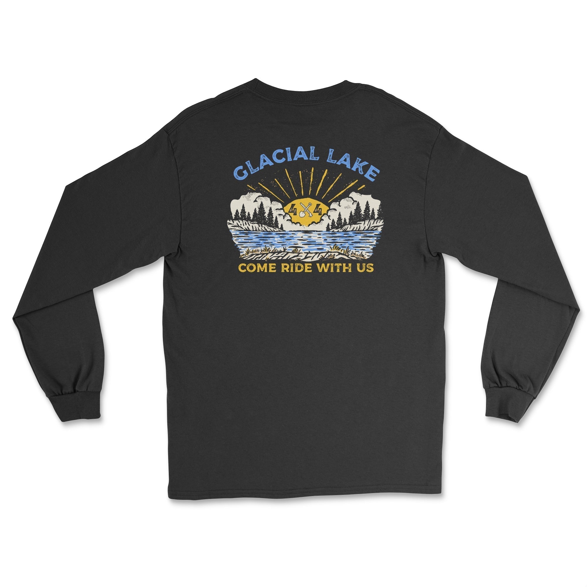 Glacial Lake Long-Sleeve Black 4 x 4 Tee Hoodie, Sweatshirt | CiraTrend.com (Image 1)