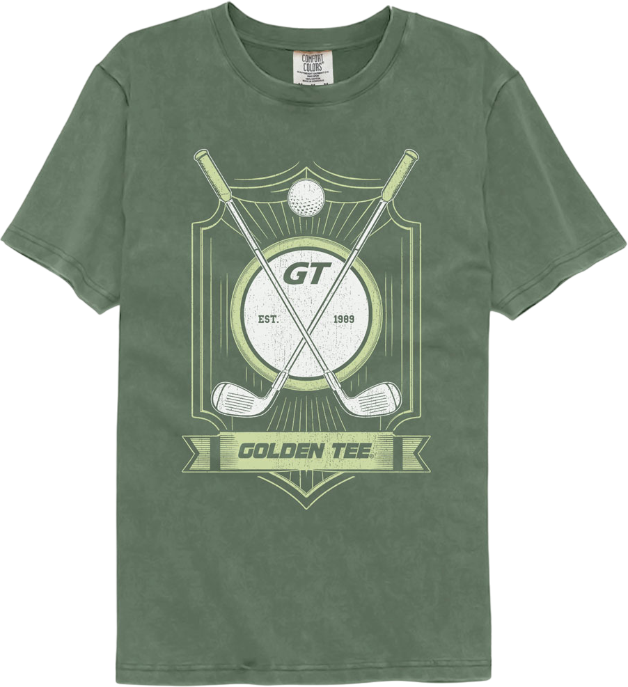 Golden Tee Shield Comfort Colors Brand T-Shirt Hoodie, Sweatshirt | CiraTrend.com (Image 1)