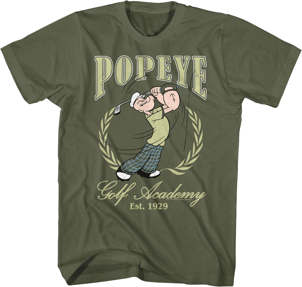Golf Academy Est. 1929 Popeye T-Shirt Hoodie, Sweatshirt | CiraTrend.com (Image 1)