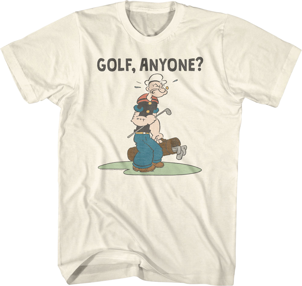 Golf, Anyone? Popeye T-Shirt Hoodie, Sweatshirt | CiraTrend.com (Image 1)