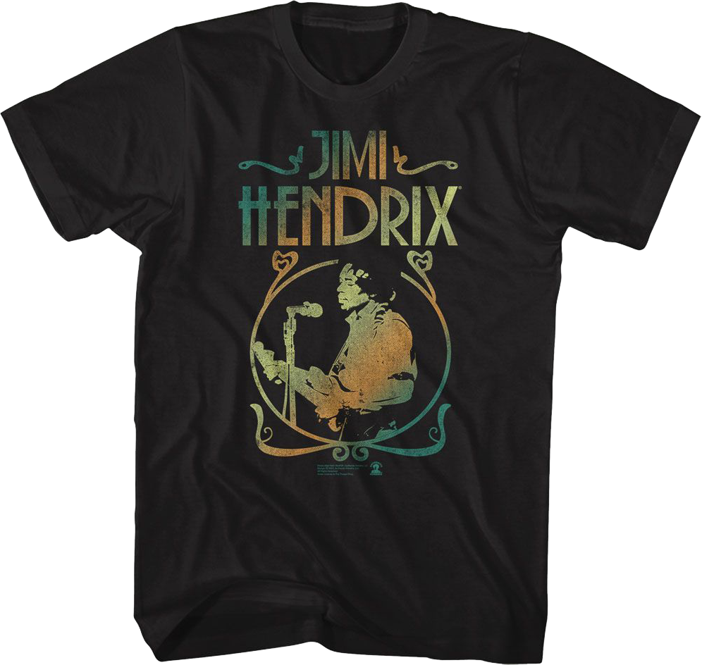 Gradient Poster Jimi Hendrix T-Shirt Hoodie, Sweatshirt | CiraTrend.com (Image 1)