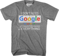 I Don't Need Google My Daughter Knows Everything T-Shirt Hoodie, Sweatshirt | CiraTrend.com (Image 1)