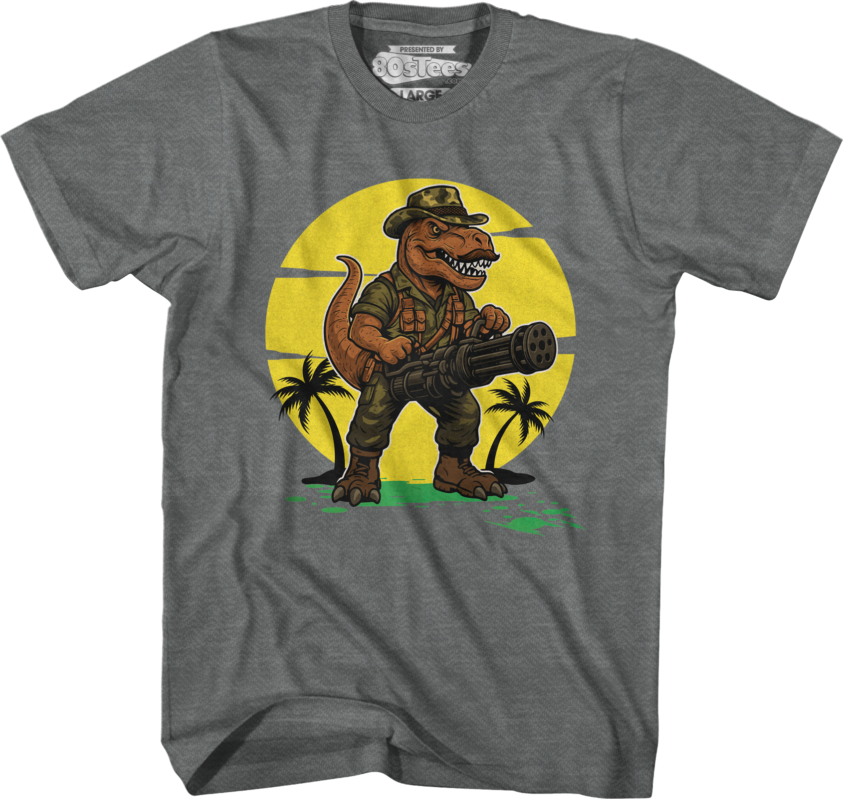 Graphite Heather Simple Sexual Tyrannosaurus T-Shirt Hoodie, Sweatshirt | CiraTrend.com (Image 1)