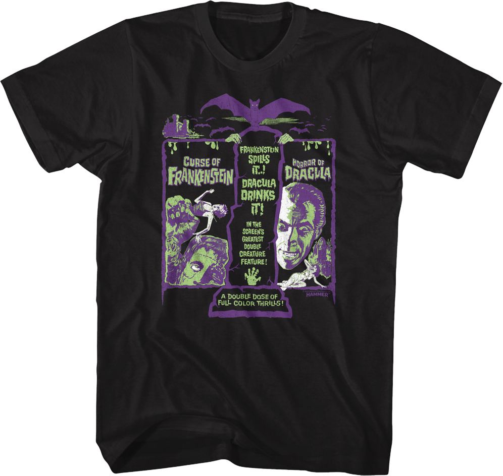 Greatest Double Creature Feature Hammer Films T-Shirts, Hoodie, Sweatshirt