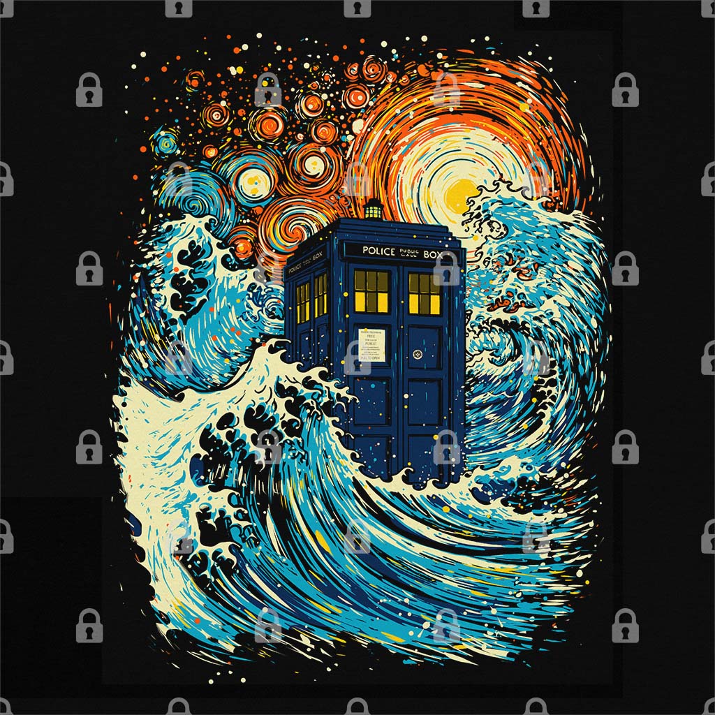 The Great Tardis Wave T-Shirt Hoodie, Sweatshirt | CiraTrend.com (Image 1)