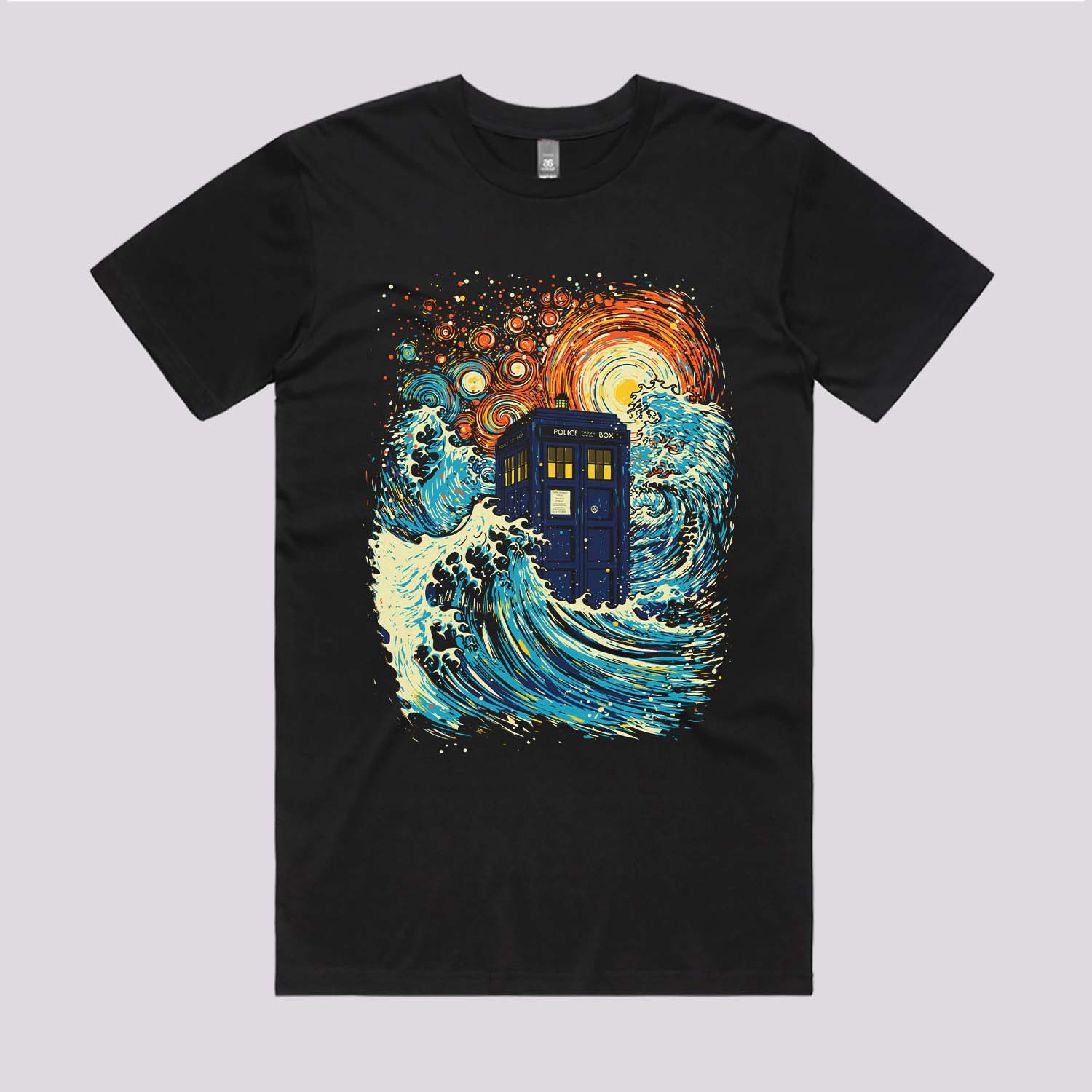 The Great Tardis Wave T-Shirt Hoodie, Sweatshirt | CiraTrend.com (Image 2)