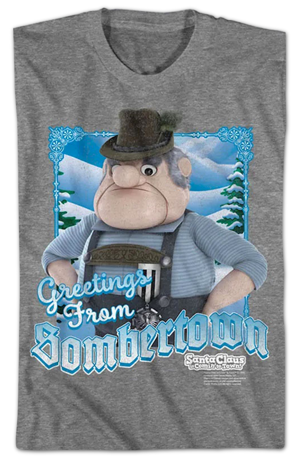 Greetings From Sombertown Santa Claus Is Comin' To Town T-Shirt Hoodie, Sweatshirt | CiraTrend.com (Image 2)