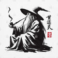 Grey Wizard Sumi-e T-Shirt Hoodie, Sweatshirt | CiraTrend.com (Image 1)