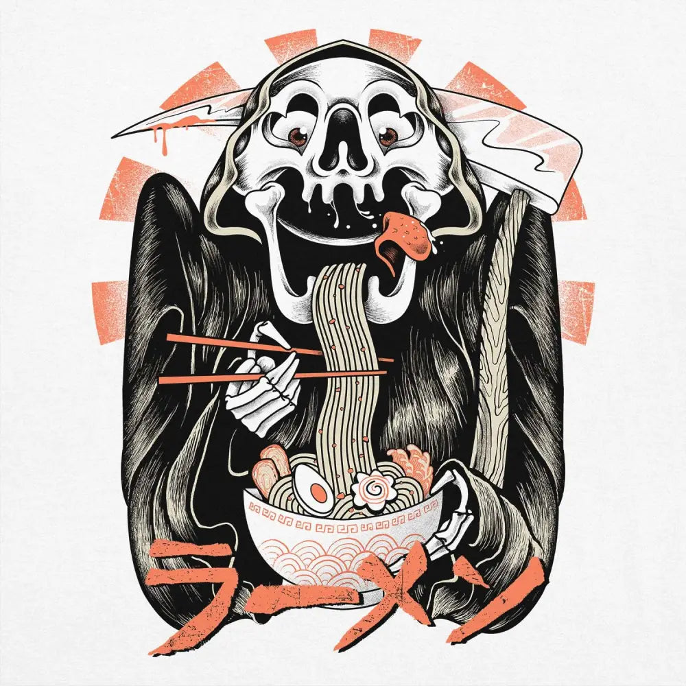Grim Reaper Love Ramen T-Shirt Hoodie, Sweatshirt | CiraTrend.com (Image 4)